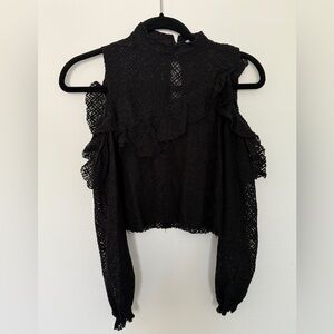 Zara lace cold shoulder top size small
